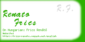 renato frics business card